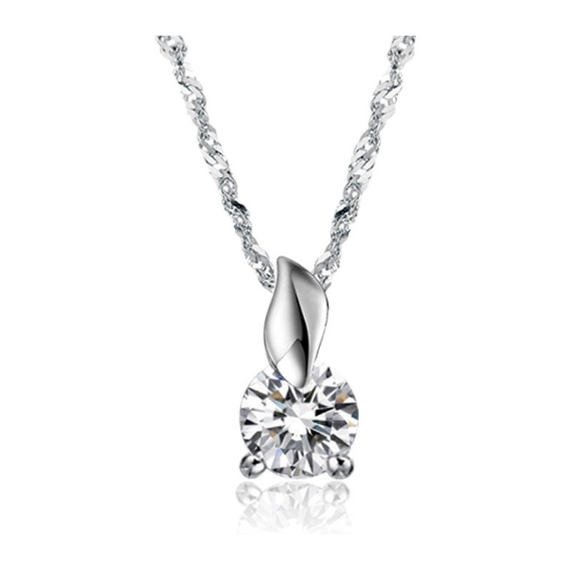 Colar Feminino De Titânio Com Banho De Platina E Diamante, Fácil De Usar Colar Feminino De Titânio Com Banho De Platina E Diamante, Fácil De Usar