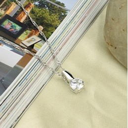 Colar Feminino De Titânio Com Banho De Platina E Diamante, Fácil De Usar