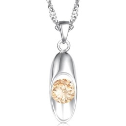 Colar Feminino De Titânio Com Banho De Platina E Diamante, Qualidade E Quantidade Garantidas