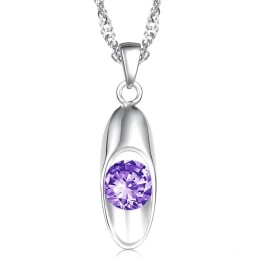 Colar Feminino De Titânio Com Banho De Platina E Diamante, Qualidade E Quantidade Garantidas