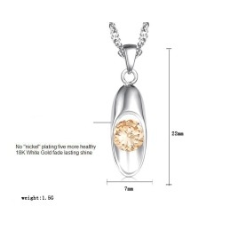 Colar Feminino De Titânio Com Banho De Platina E Diamante, Qualidade E Quantidade Garantidas