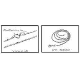 Colar Feminino De Titânio Com Banho De Platina E Strass Em Formato De Rosa, Rainha Da Qualidade