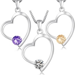 Colar Feminino De Titânio Com Banho De Platina E Diamantes, Grande Variedade