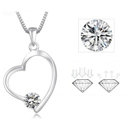 Colar Feminino De Titânio Com Banho De Platina E Diamantes, Grande Variedade