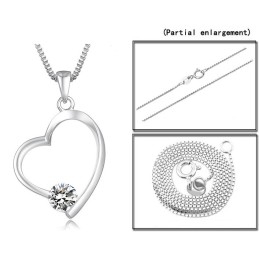 Colar Feminino De Titânio Com Banho De Platina E Diamantes, Grande Variedade