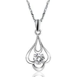 Colar Feminino De Titânio Com Banho De Platina E Diamante, Qualidade E Quantidade Garantidas