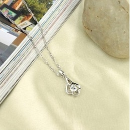 Colar Feminino De Titânio Com Banho De Platina E Diamante, Qualidade E Quantidade Garantidas