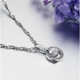 Colar De Titânio Com Banhado Em Platina Feminino Da Rainha Da Qualidade