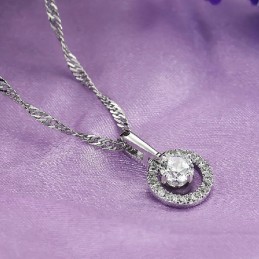 Colar De Titânio Com Banhado Em Platina Feminino Da Rainha Da Qualidade