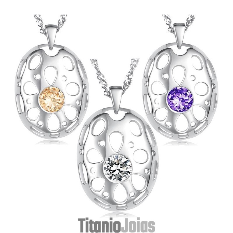 Colar De Titânio Banhado A Platina Feminino Antialérgico De Renome Mundial Colar De Titânio Banhado A Platina Feminino Antialérgico De Renome Mundial