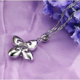 Colar Feminino De Titânio Com Banho De Platina E Diamante, De Renome Mundial