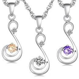 Colar Feminino De Titânio Com Banho De Platina E Diamante, Qualidade E Quantidade Garantidas