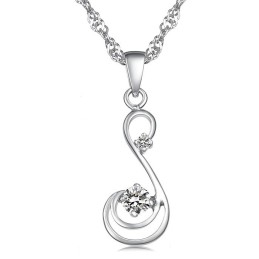 Colar Feminino De Titânio Com Banho De Platina E Diamante, Qualidade E Quantidade Garantidas