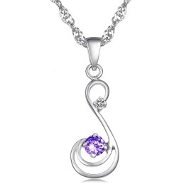Colar Feminino De Titânio Com Banho De Platina E Diamante, Qualidade E Quantidade Garantidas