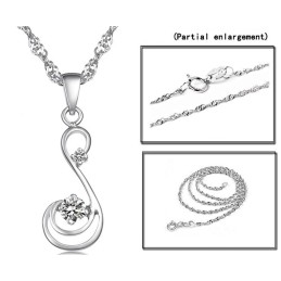 Colar Feminino De Titânio Com Banho De Platina E Diamante, Qualidade E Quantidade Garantidas