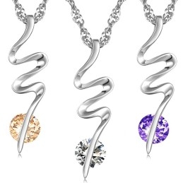 Colar Feminino De Titânio Com Revestimento De Platina E Diamante, Famoso Por Sua Alta Qualidade