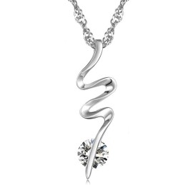 Colar Feminino De Titânio Com Revestimento De Platina E Diamante, Famoso Por Sua Alta Qualidade