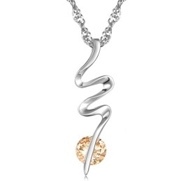 Colar Feminino De Titânio Com Revestimento De Platina E Diamante, Famoso Por Sua Alta Qualidade