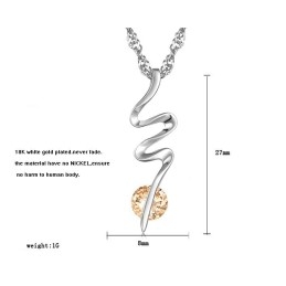 Colar Feminino De Titânio Com Revestimento De Platina E Diamante, Famoso Por Sua Alta Qualidade