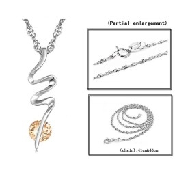 Colar Feminino De Titânio Com Revestimento De Platina E Diamante, Famoso Por Sua Alta Qualidade