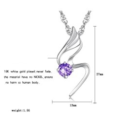 Colar Feminino De Titânio Com Revestimento De Platina E Diamante De Qualidade Confiável