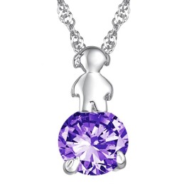 Colar Feminino De Titânio Com Revestimento De Platina E Diamante, Durável Em Uso