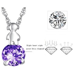 Colar Feminino De Titânio Com Revestimento De Platina E Diamante, Durável Em Uso
