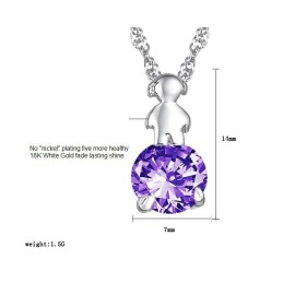 Colar Feminino De Titânio Com Revestimento De Platina E Diamante, Durável Em Uso
