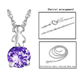 Colar Feminino De Titânio Com Revestimento De Platina E Diamante, Durável Em Uso