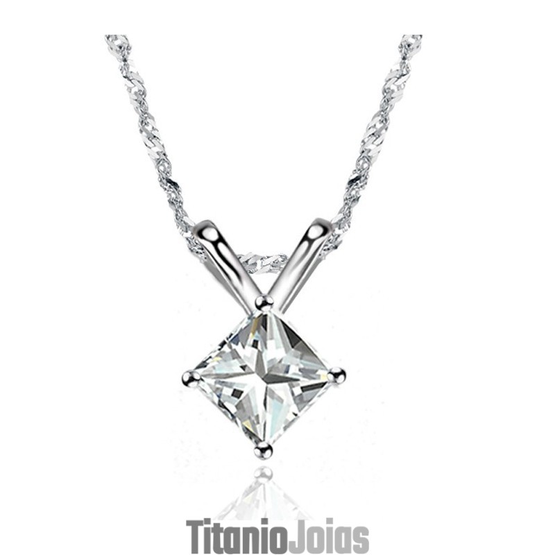 Colar Feminino Retrô De Titânio Com Banho De Platina E Qualidade Garantida