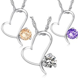 Colar Feminino De Titânio Com Revestimento De Platina De Alta Qualidade E Diamante