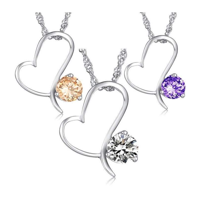 Colar Feminino De Titânio Com Revestimento De Platina De Alta Qualidade E Diamante Colar Feminino De Titânio Com Revestimento De Platina De Alta Qualidade E Diamante