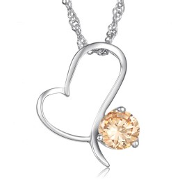 Colar Feminino De Titânio Com Revestimento De Platina De Alta Qualidade E Diamante