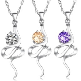 Colar De Titânio Com Revestimento De Platina Roxa E Strass Feminino De Reputação Confiável