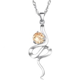 Colar De Titânio Com Revestimento De Platina Roxa E Strass Feminino De Reputação Confiável