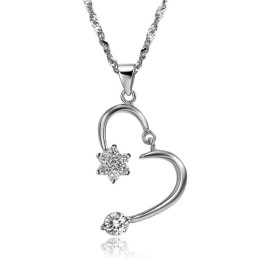 Colar Feminino De Titânio Com Banho De Platina E Strass, Qualidade E Quantidade Garantidas