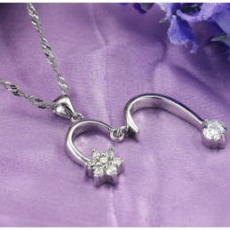 Colar Feminino De Titânio Com Banho De Platina E Strass, Qualidade E Quantidade Garantidas