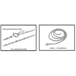 Colar Feminino De Titânio Com Banho De Platina E Strass, Qualidade E Quantidade Garantidas