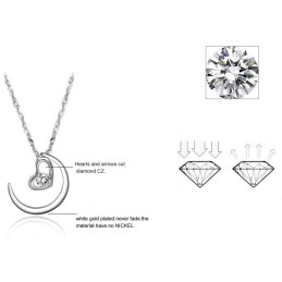Colar Feminino De Titânio Com Banho De Platina E Strass Completo Em Especificações