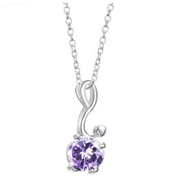 Colar Feminino De Titânio Com Banho De Platina E Diamantes, Grande Variedade
