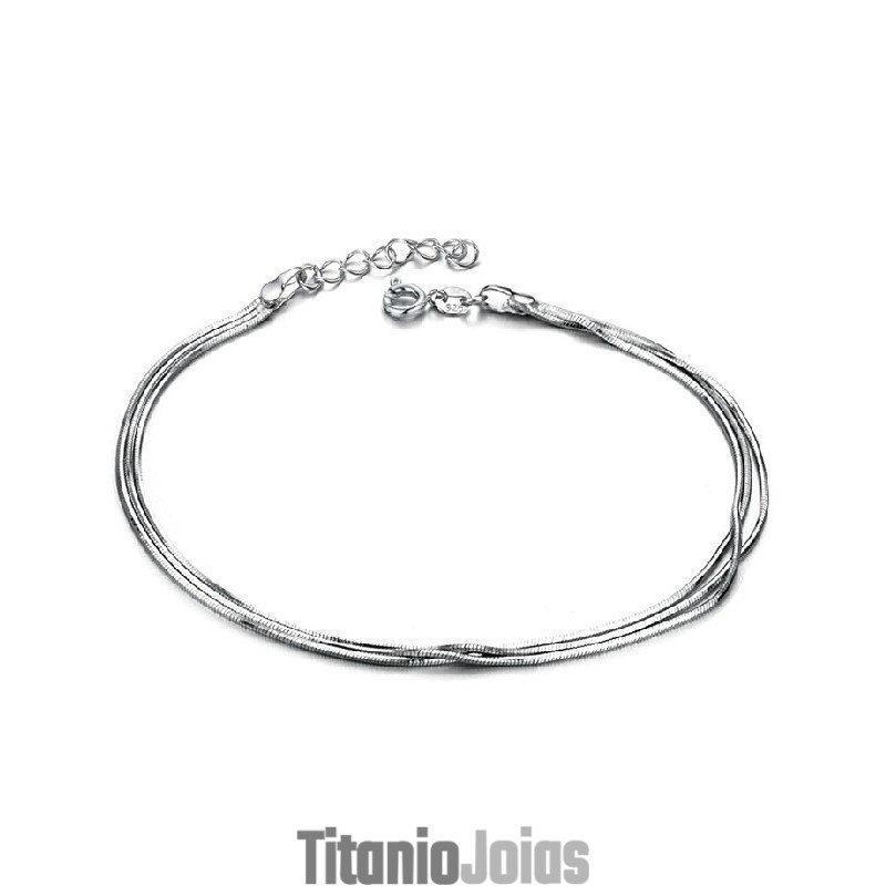 Tornozeleira De Titânio Banhada A Platina, Cobra Fêmea De Qualidade Estável Tornozeleira De Titânio Banhada A Platina, Cobra Fêmea De Qualidade Estável