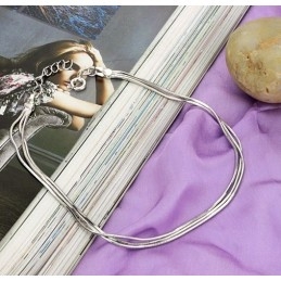 Tornozeleira De Titânio Banhada A Platina, Cobra Fêmea De Qualidade Estável