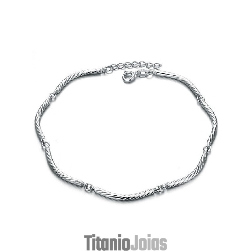 Tornozeleira Feminina De Titânio Com Revestimento De Platina Tipo Rolo De Excelente Qualidade Tornozeleira Feminina De Titânio Com Revestimento De Platina Tipo Rolo De Excelente Qualidade