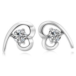 Brincos De Titânio Com Revestimento De Platina Femininos De Qualidade Estável E Strass