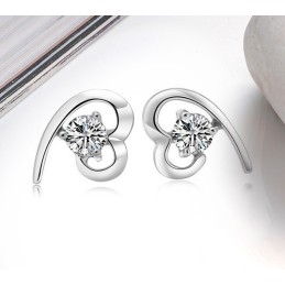 Brincos De Titânio Com Revestimento De Platina Femininos De Qualidade Estável E Strass
