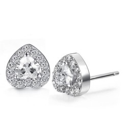 Para Desfrutar De Alta Reputação Em Casa E No Exterior, Brincos Femininos De Titânio Com Revestimento De Platina E Diamante