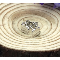 Brincos De Titânio Com Revestimento De Platina Em Formato De Maçã Femininos Fáceis De Usar