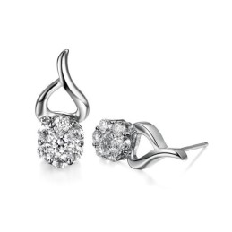 Brincos De Titânio Banhados A Platina Antialérgicos Com Diamantes, Vendidos Em Todo O Mundo