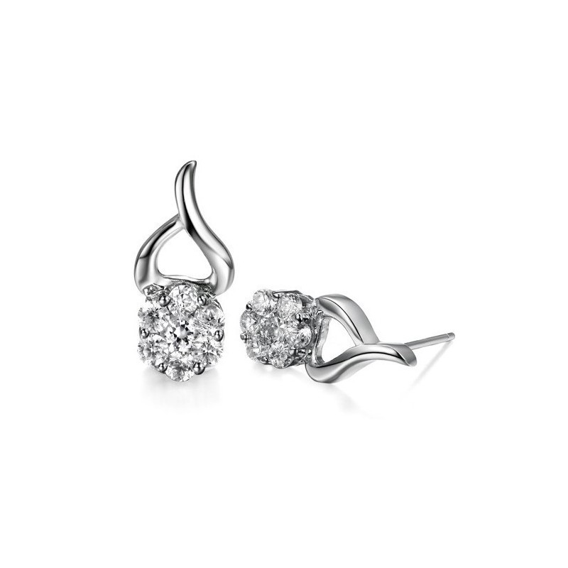 Brincos De Titânio Banhados A Platina Antialérgicos Com Diamantes, Vendidos Em Todo O Mundo