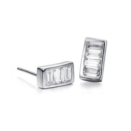 Brincos De Titânio Banhados A Platina Femininos De Qualidade Superior Com Diamante